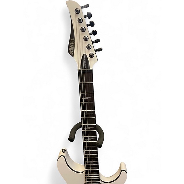 Used Schecter Guitar Research REAPER 6 CUSTOM White Solid Body Electric Guitar