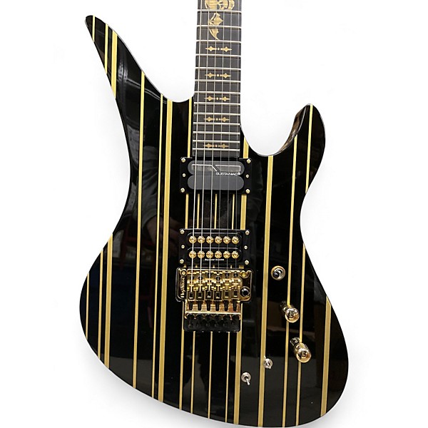 Used Schecter Guitar Research Synyster Gates Signature Custom S GOLD STRIPE Solid Body Electric Guitar