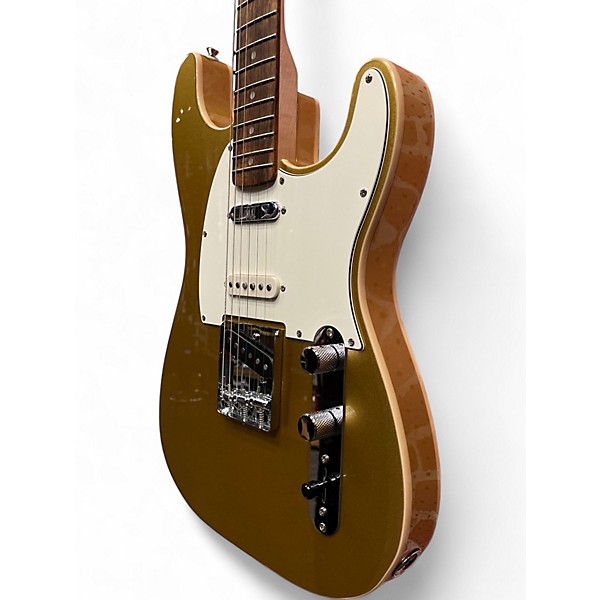 Used Squier Paranormal Custom Nashville Telecaster Gold Solid Body Electric Guitar