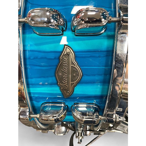 Used TAMA 14X5.5 Starclassic Performer Snare Sky Blue Aurora Drum