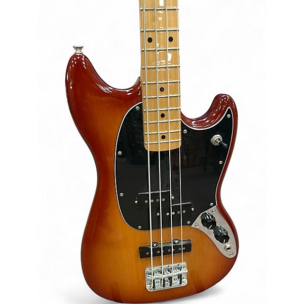Used 2020 Fender Mustang Bass 2 Color Sunburst Electric Bass Guitar