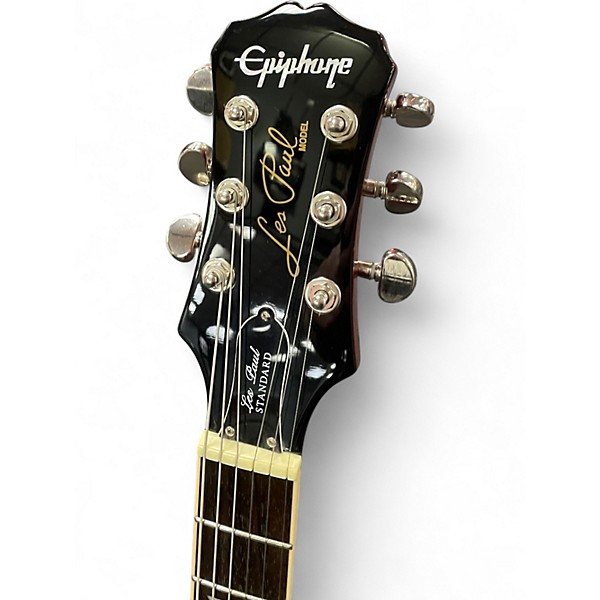 Used 2010 Epiphone Les Paul Standard 2 Color Sunburst Solid Body Electric Guitar