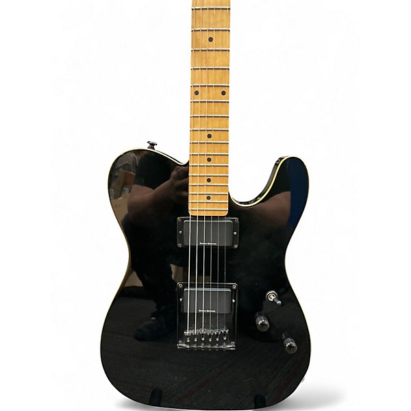 Used Schecter Guitar Research Diamond Series PT Black Solid Body Electric Guitar