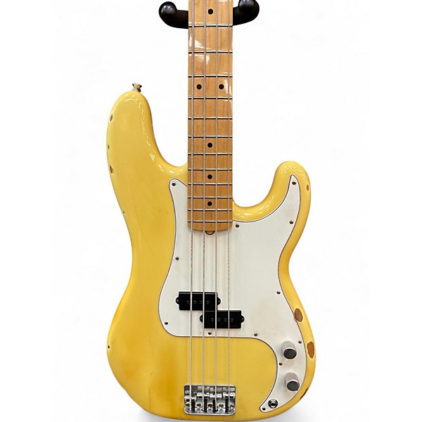 Used Fender Player Precision Bass Hialeah Yellow Electric Bass Guitar