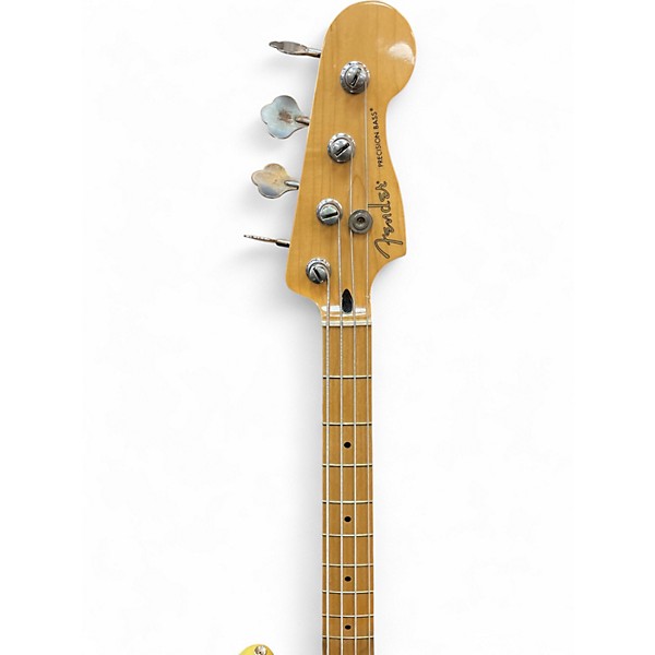 Used Fender Player Precision Bass Hialeah Yellow Electric Bass Guitar