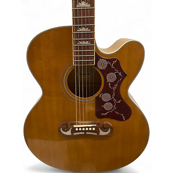Used Epiphone EJ200SCE Natural Acoustic Electric Guitar