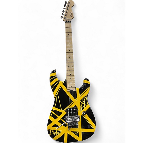 Used 2020s EVH Striped Series YELLOW BLACK Solid Body Electric Guitar