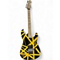 Used 2020s EVH Striped Series YELLOW BLACK Solid Body Electric Guitar