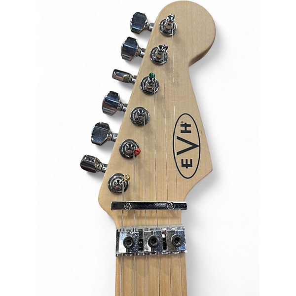 Used 2020s EVH Striped Series YELLOW BLACK Solid Body Electric Guitar