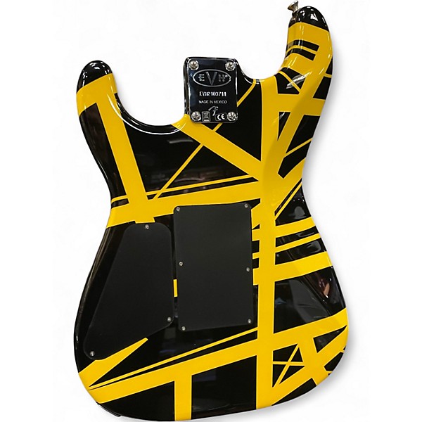 Used 2020s EVH Striped Series YELLOW BLACK Solid Body Electric Guitar