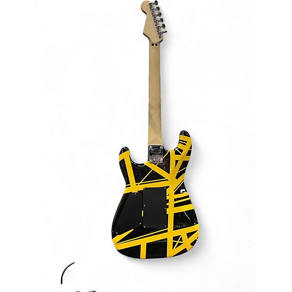 Used 2020s EVH Striped Series YELLOW BLACK Solid Body Electric Guitar