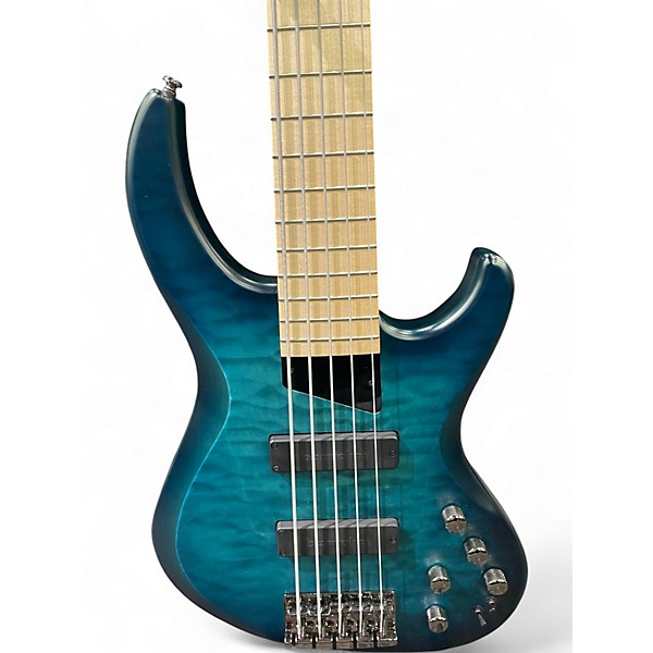 Used MTD Kingston Saratoga NSJ Turquoise Electric Bass Guitar