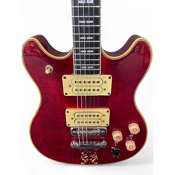 Vintage 1970s D'agostino BENCHMARK Cherry Solid Body Electric Guitar