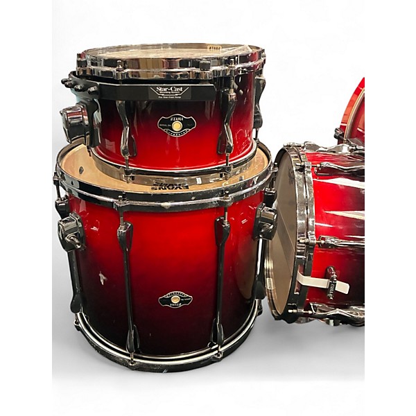 Used TAMA 4 Piece Superstar Red to Black Fade Drum Kit