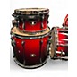 Used TAMA 4 Piece Superstar Red to Black Fade Drum Kit
