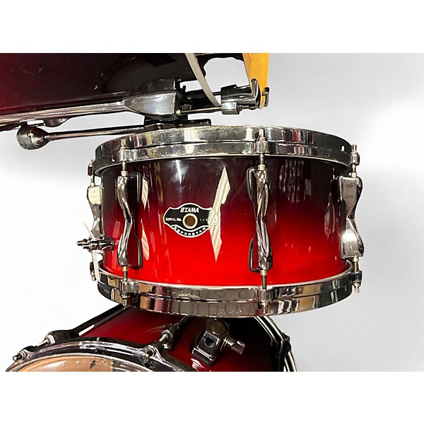 Used TAMA 4 Piece Superstar Red to Black Fade Drum Kit