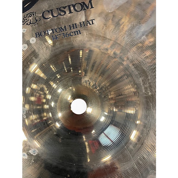 Used Zildjian 14in A Custom Hi Hat Pair Cymbal