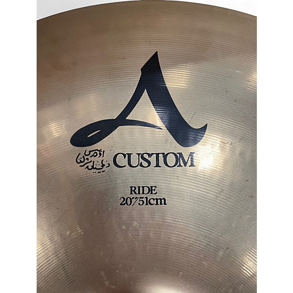 Used Zildjian 20in A Custom Ride Cymbal