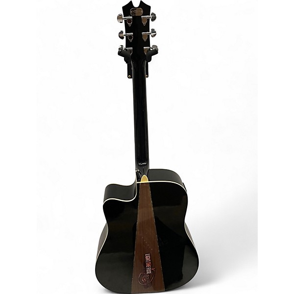 Used Keith Urban Dreadnaut Black Acoustic Electric Guitar