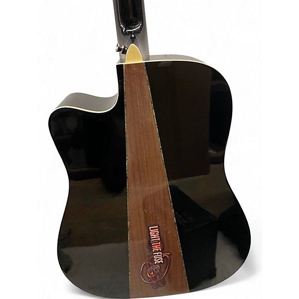 Used Keith Urban Dreadnaut Black Acoustic Electric Guitar