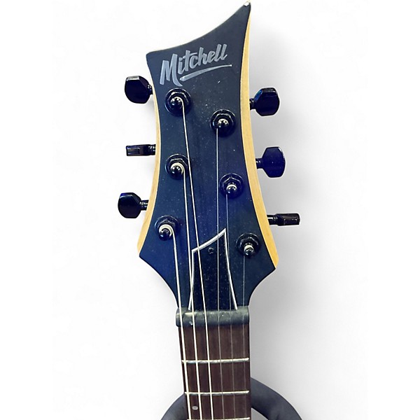 Used Mitchell MM100 Mini Walnut Solid Body Electric Guitar