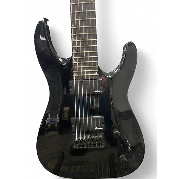 Used Jackson JS22-7 Dinky 7 String Black Solid Body Electric Guitar