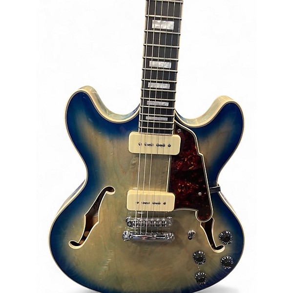 Used D'Angelico DAPDCBLBCSCB9EX LIGHT BLUE Hollow Body Electric Guitar