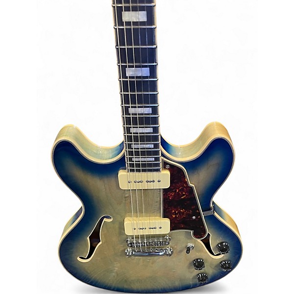 Used D'Angelico DAPDCBLBCSCB9EX LIGHT BLUE Hollow Body Electric Guitar