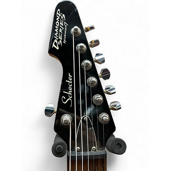 Used Schecter Guitar Research Diamond Series Revenge 7 Black Solid Body Electric Guitar