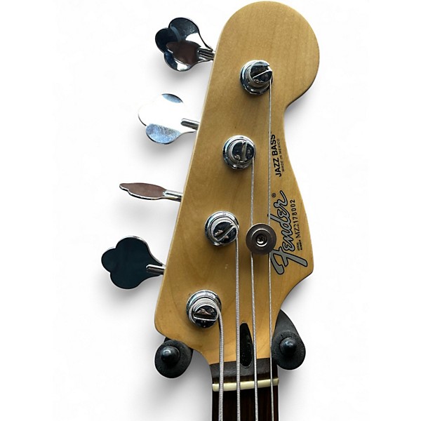 Used Fender Standard Jazz Bass Black and White Electric Bass Guitar