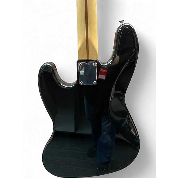 Used Fender Standard Jazz Bass Black and White Electric Bass Guitar