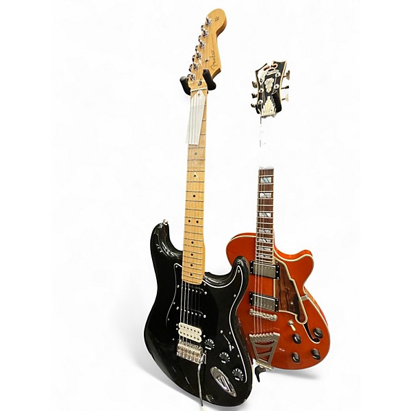 Used Fender Player Stratocaster HSS Black Solid Body Electric Guitar