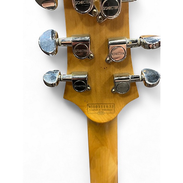 Used Schecter Guitar Research Riot 6 Red Solid Body Electric Guitar