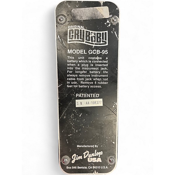 Used Dunlop GCB95 Original Crybaby Wah Effect Pedal