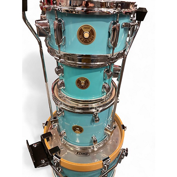 Used TAMA 4 Piece Club Jam Aqua Blue Drum Kit