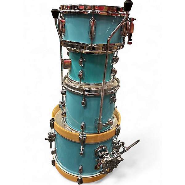 Used TAMA 4 Piece Club Jam Aqua Blue Drum Kit