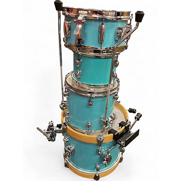 Used TAMA 4 Piece Club Jam Aqua Blue Drum Kit