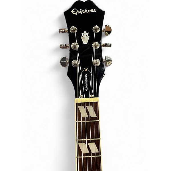 Used Epiphone Hummingbird hs Heritage Cherry Sunburst Acoustic Electric Guitar