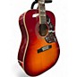 Used Epiphone Hummingbird hs Heritage Cherry Sunburst Acoustic Electric Guitar
