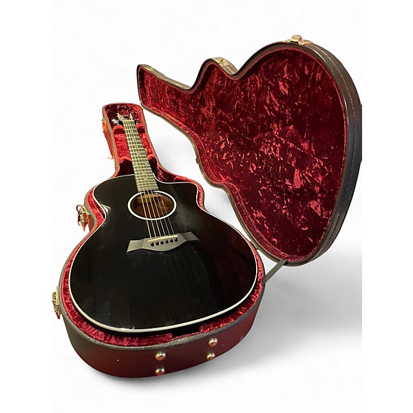 Used Taylor 214CE Deluxe Black Acoustic Electric Guitar