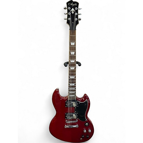 Used Agile VALKYRIE Cherry Solid Body Electric Guitar