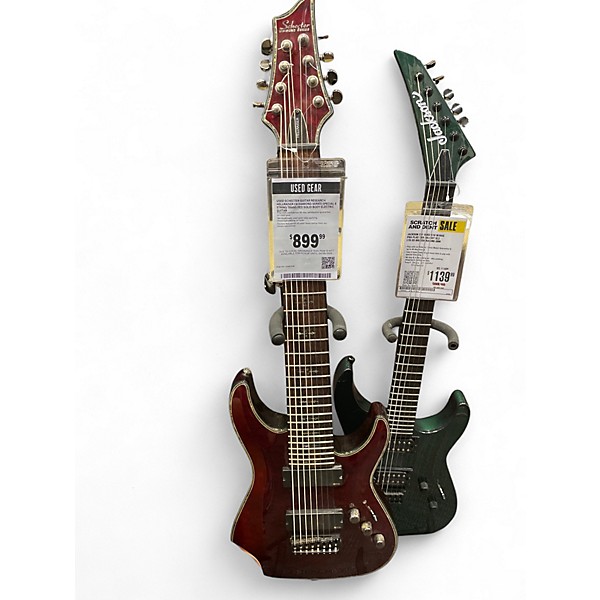 Used Schecter Guitar Research Hellraiser C8 DIAMOND SERIES Special 8 String Trans Red Solid Body Electric Guitar