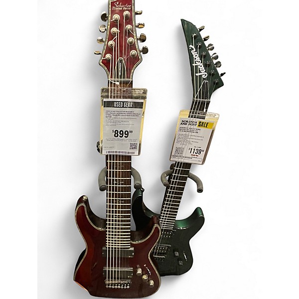 Used Schecter Guitar Research Hellraiser C8 DIAMOND SERIES Special 8 String Trans Red Solid Body Electric Guitar