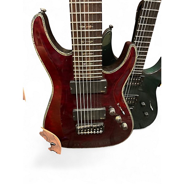 Used Schecter Guitar Research Hellraiser C8 DIAMOND SERIES Special 8 String Trans Red Solid Body Electric Guitar