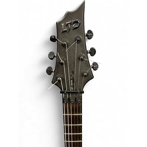 Used ESP LTD BLACK METAL  Black Solid Body Electric Guitar