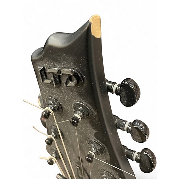 Used ESP LTD BLACK METAL  Black Solid Body Electric Guitar