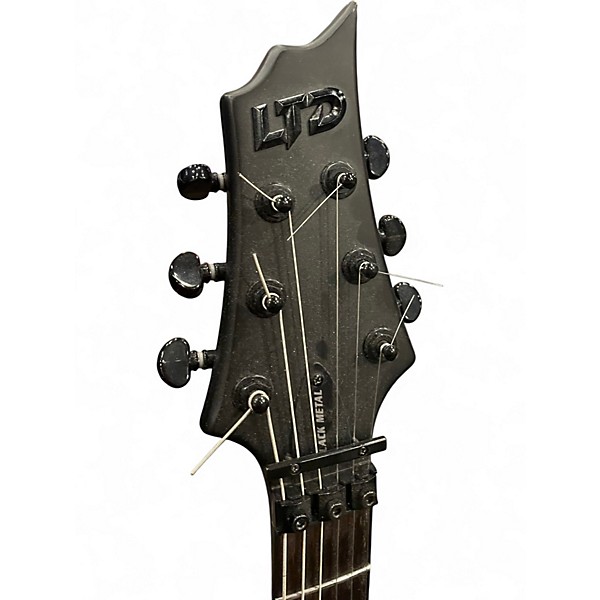 Used ESP LTD BLACK METAL  Black Solid Body Electric Guitar