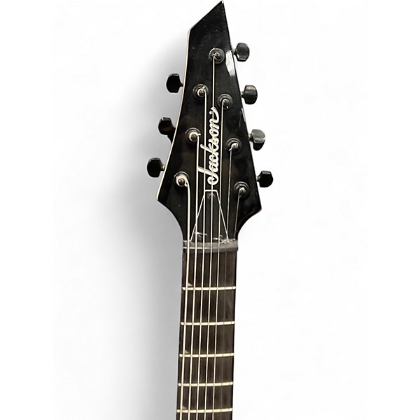 Used Jackson JS22-7 Dinky 7 String Black Solid Body Electric Guitar