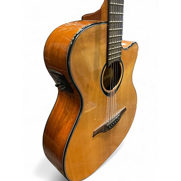 Used Lag Guitars T80ACE Natural Acoustic Electric Guitar