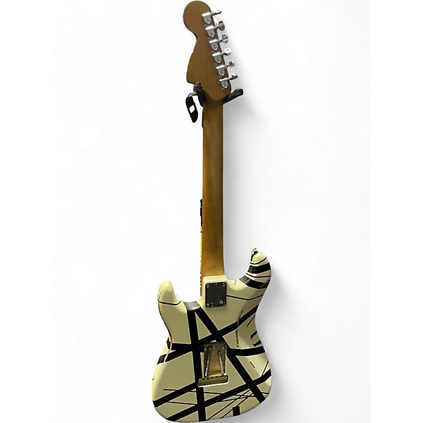 Used EVH 78 ERUPTION STRIPED WHITE Solid Body Electric Guitar